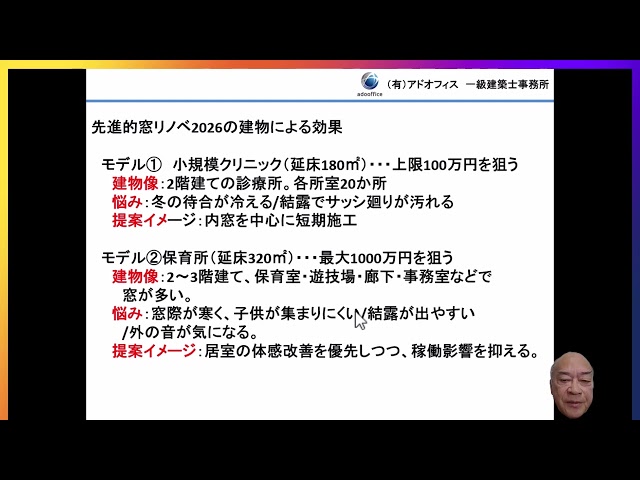 ミョウチャンの解説講座VOL-44先進的窓リノベ非居住老人ホーム対応